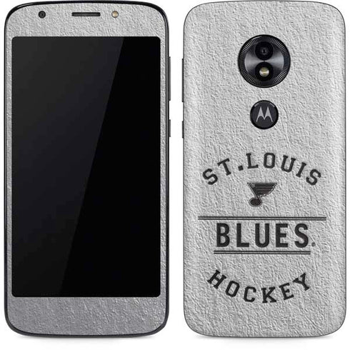 NHL St. Louis Blues Black Text Moto E5 Play Skin
